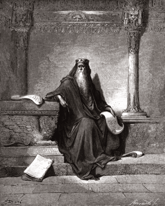 King Solomon in Old Age 1866 Gustave Dore