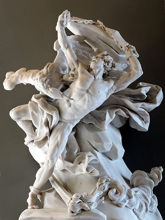 Prometheus depicted in a sculpture by Nicolas-Sébastien Adam