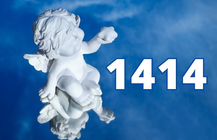 angel figurine with number 1414