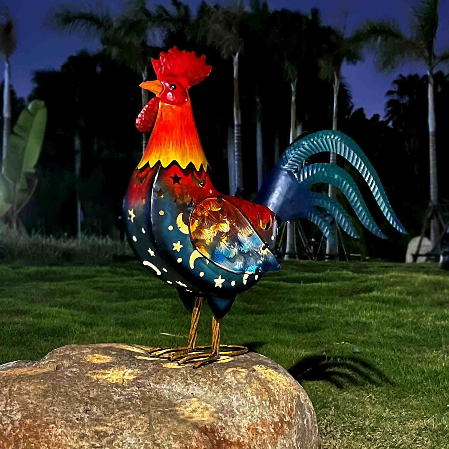 outdoor rooster decor