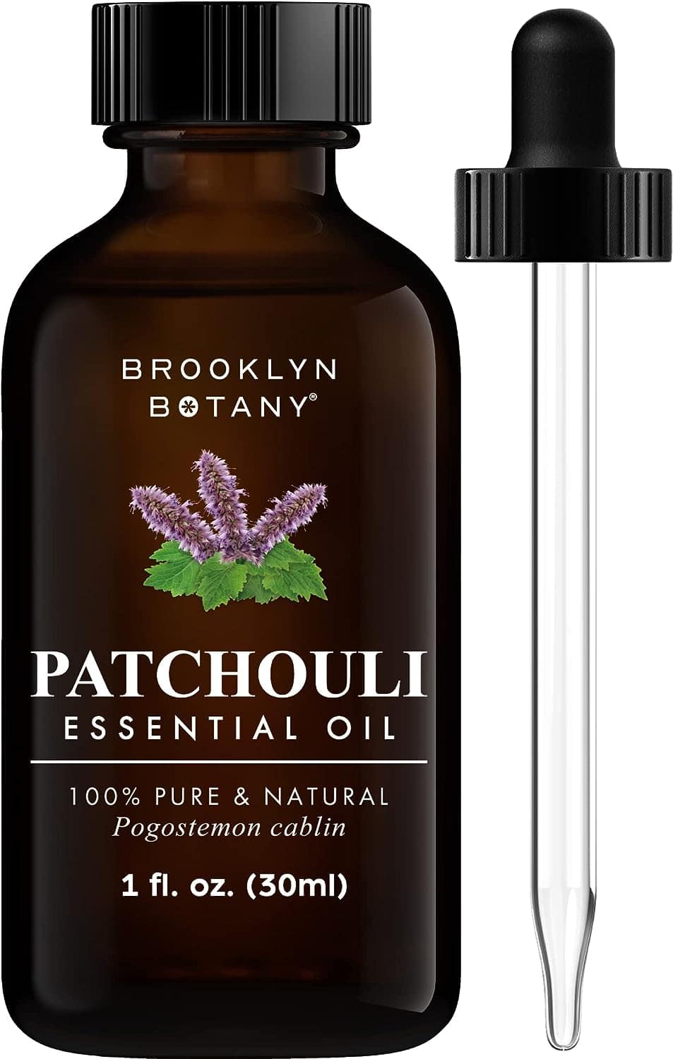 30 patchouli essential oil bottle with dropper