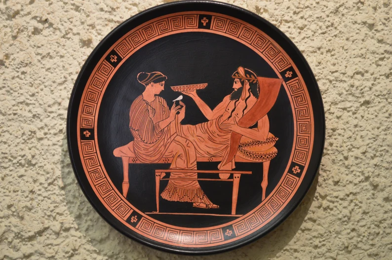 replica of hades and persephone pottery