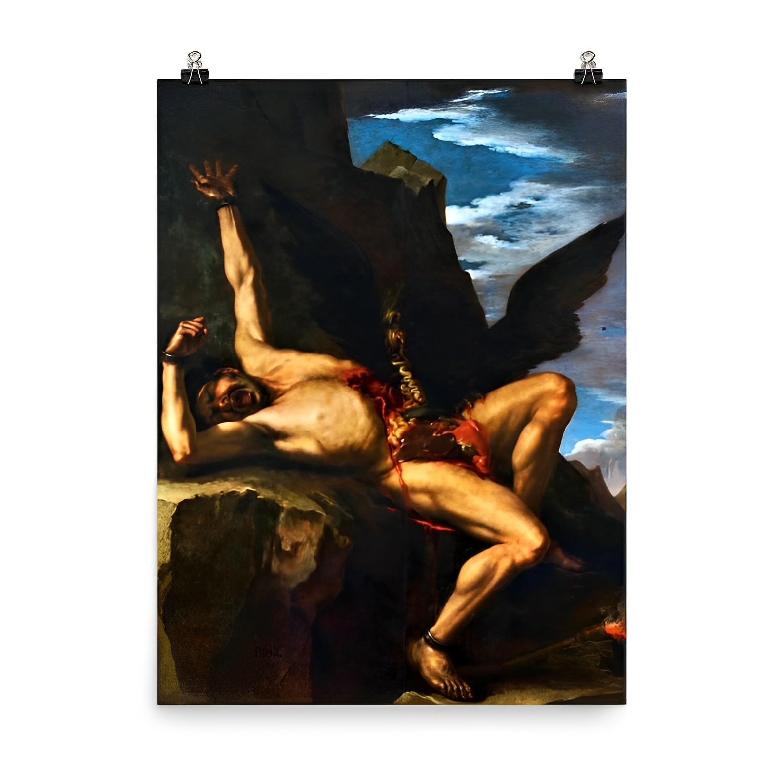 the torture of prometheus by salvator poster print