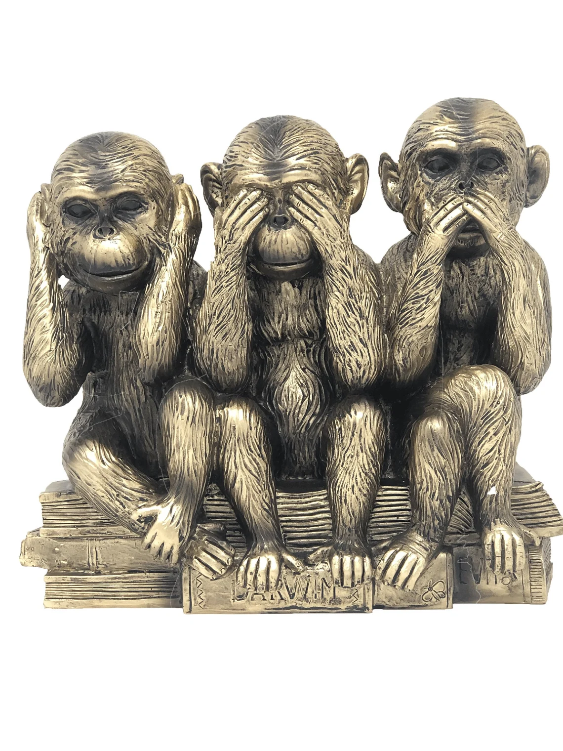 three wise monkeys metal 