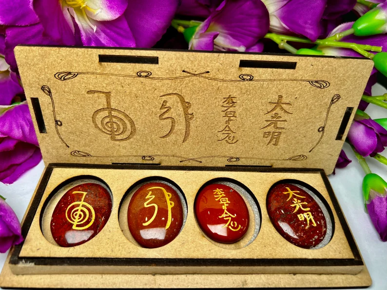 Set Of 4 Usui Reiki Symbol Engraved