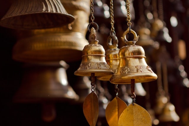 ancient metal buddhist bells