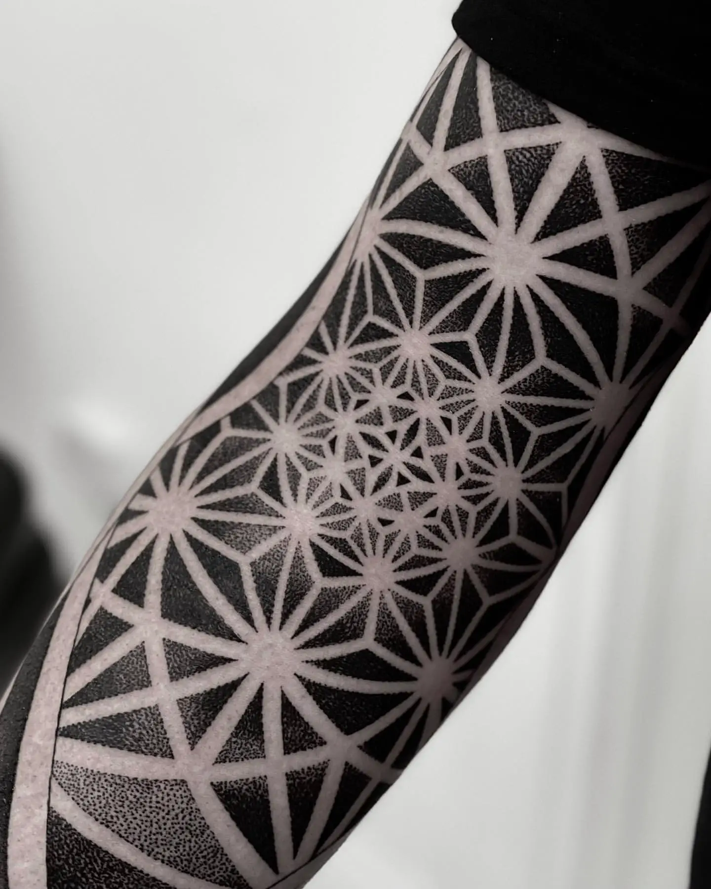 Dotwork Sacred Geometry Tattoo On Man’s Arm