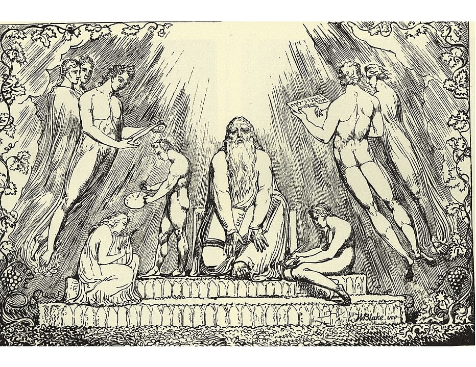 Enoch, lithograph by William Blake